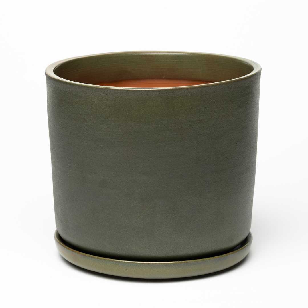 Plant pot with saucer XL · Moss