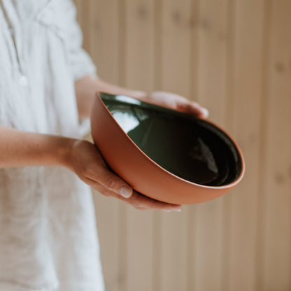 Bowl 2.0L curved moss green · Earth