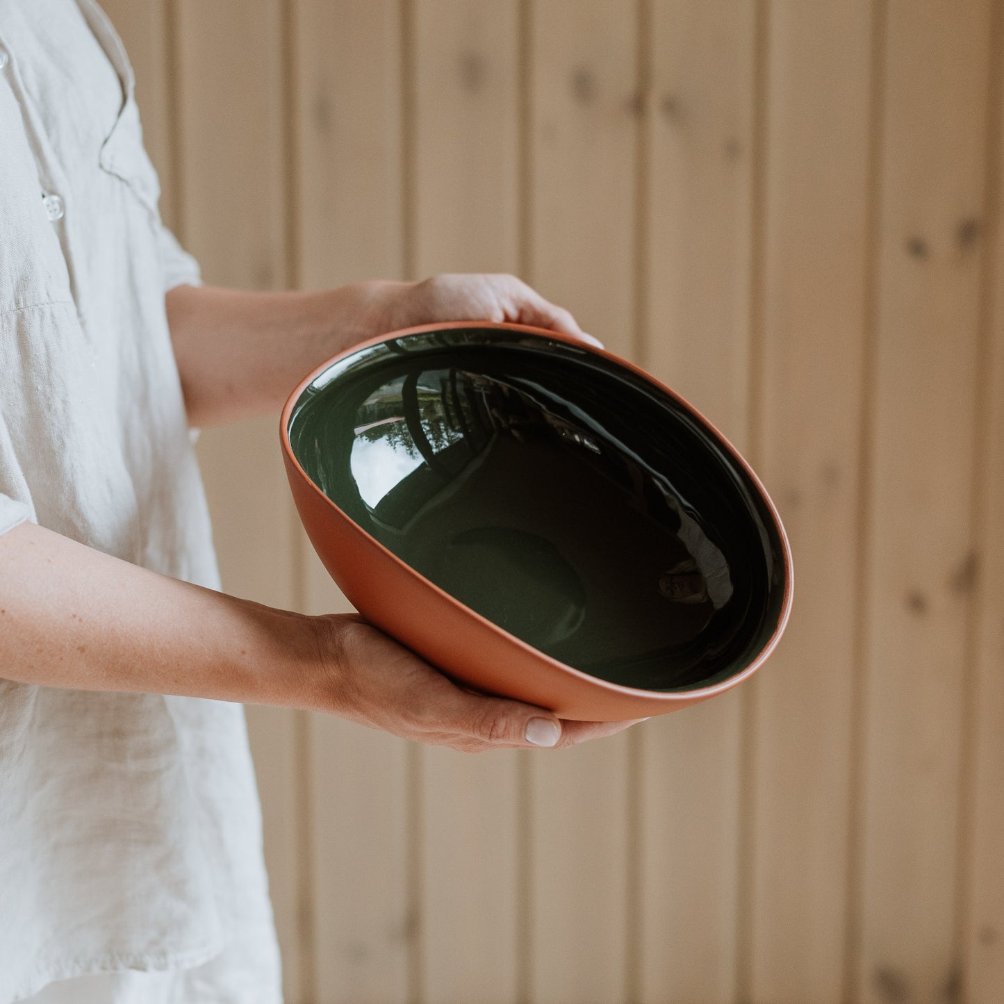 Bowl 2.0L curved moss green · Earth