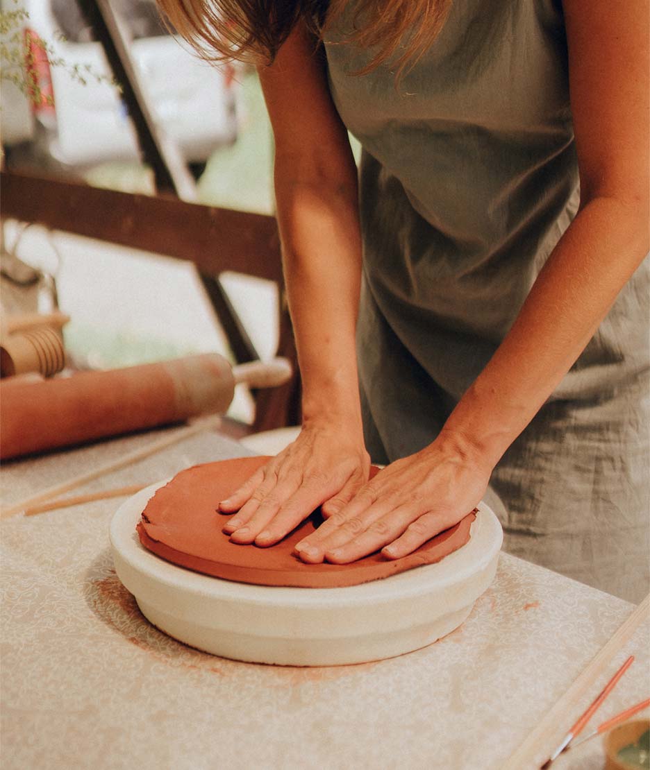 Ceramics workshop plate creation 